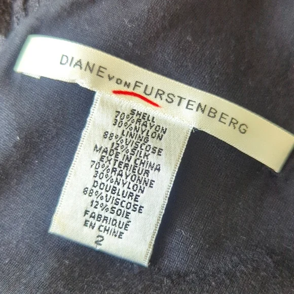 Diane Von Furstenberg Zarita Black Scalloped Lace Scoop Neck Dress - Picture 10 of 11